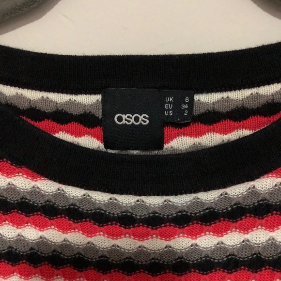 Super fun ASOS striped knit t-shirt dress - Picture 3 of 4